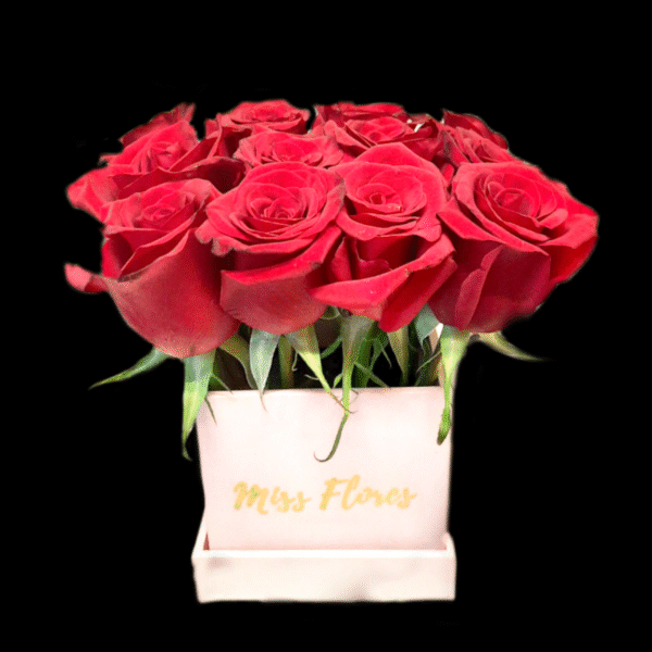 #162 Caja de Lujo 12 rosas