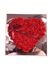#327 CORAZON ROSAS DE JABON