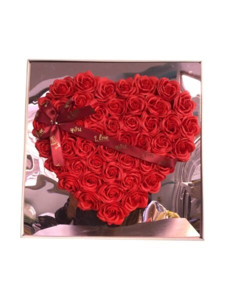 #327 CORAZON ROSAS DE JABON