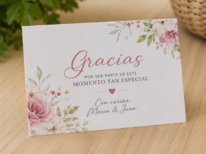 Tarjeta impresa en tamaño postal
