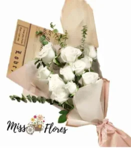 #23 Ramo de 12 Rosas - Blancas