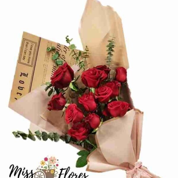 #23 Ramo de 12 Rosas Rojas